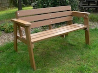 Recycled Plastic 3 Seater Garden Bench