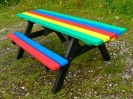 Recycled Plastic Picnic Table | Wheelchair/Pushchair Friendly | Ribble Rainbow