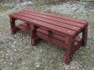Colour: Mahogany,  Dimensions: (H)460mm x (Seat W)460mm, (Width at Base)600mm x (L)1500mm.