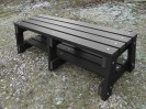 Colour: Black,  Dimensions: (H)460mm x (Seat W)460mm, (Width at Base)600mm x (L)1500mm.