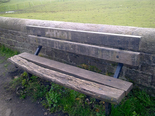 rotten wooden bench 