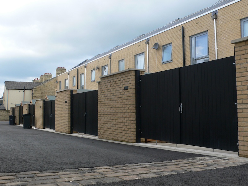 double door gates made from recycled plastic tongue and groove from kedel