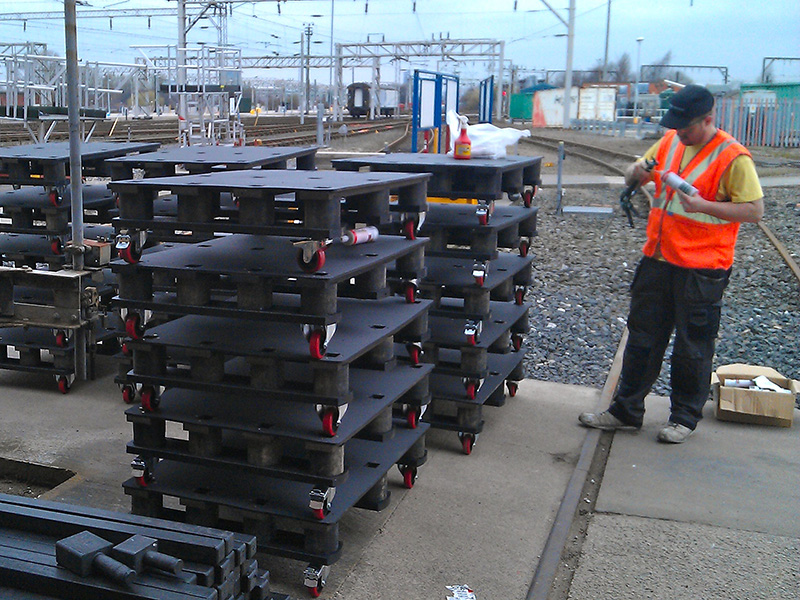 Mobile Railway Pallet Trolley