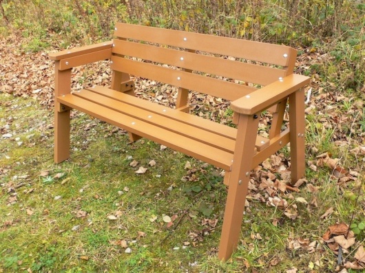 Recycled Plastic 3 Seater Garden Bench | Thames
