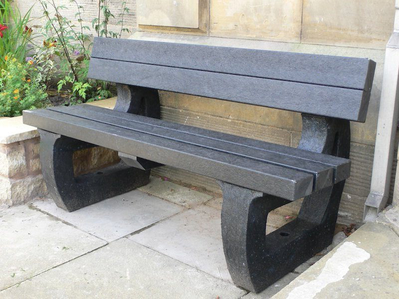 Recycled Plastic Garden Bench 3 Seater, Composite Garden Bench Table