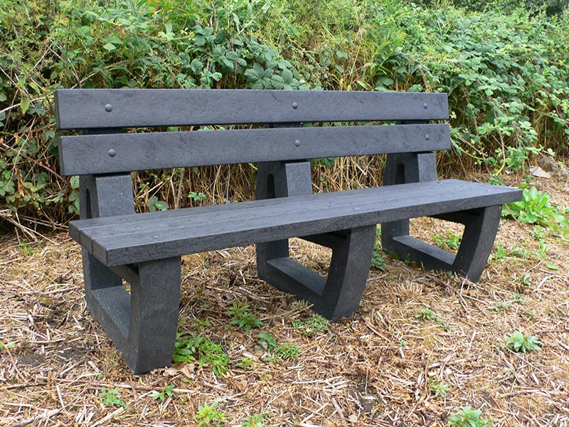 Recycled Plastic 4 Seater Garden/Park Bench | Bradley