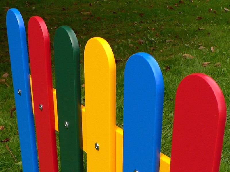 Multicoloured Plastic (HDPE) Fence Pales - Round Top