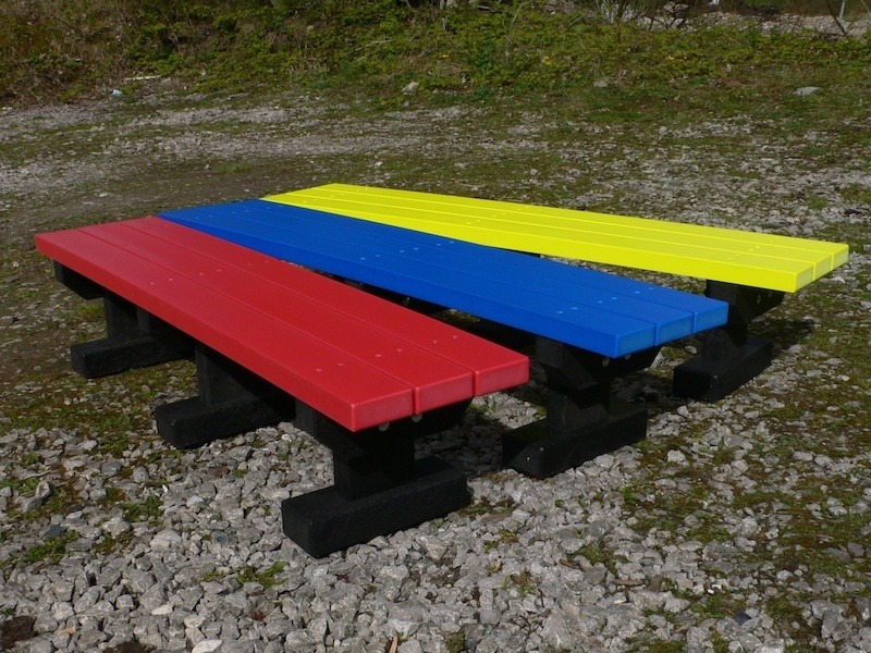 Red benches on sale