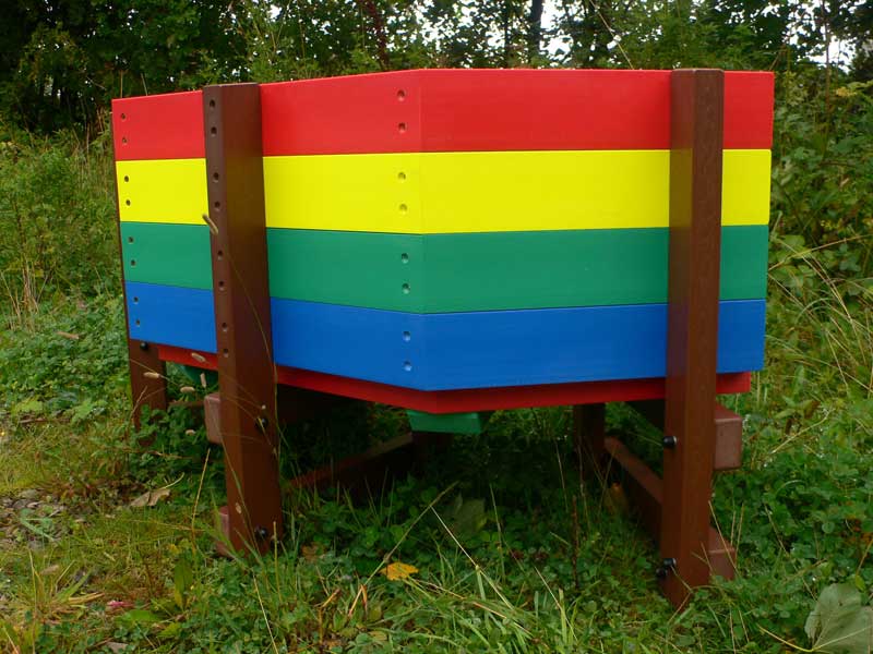 Recycled Plastic Multicoloured Children's Buddy Bench