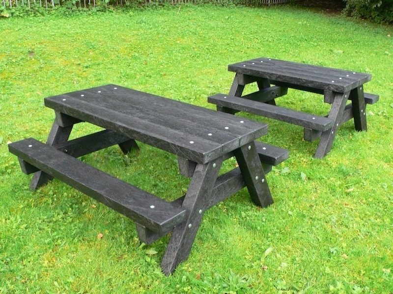 Recycled Plastic Junior Picnic Table, Composite Garden Bench Table