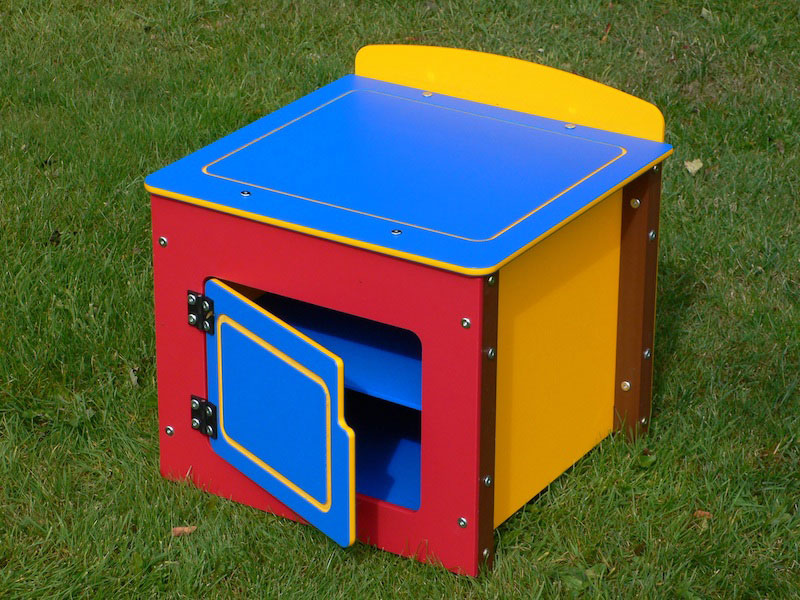 Children's Multicoloured Recycled Plastic Play Fridge Unit