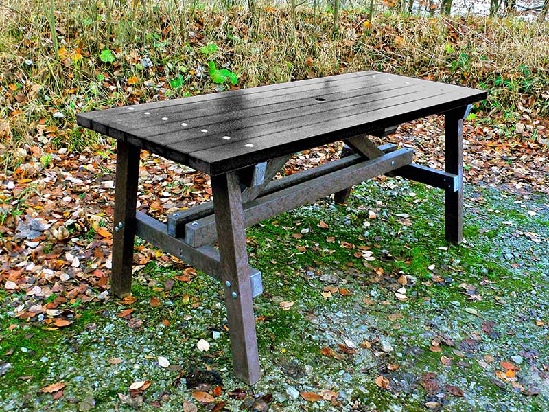 Thames Patio Table recycled plastic wood/mixed plastic base