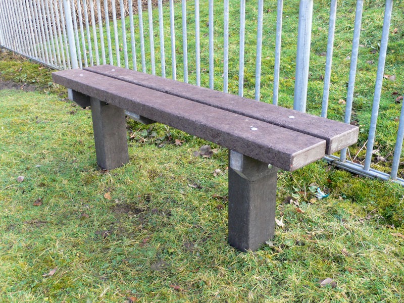 Recycled Plastic Pedestal Bench | Maintenance free