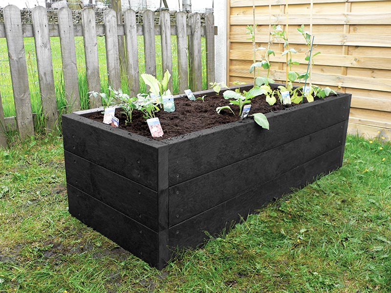 Recycled Mixed Plastic Raised Beds, Plastic Garden Beds