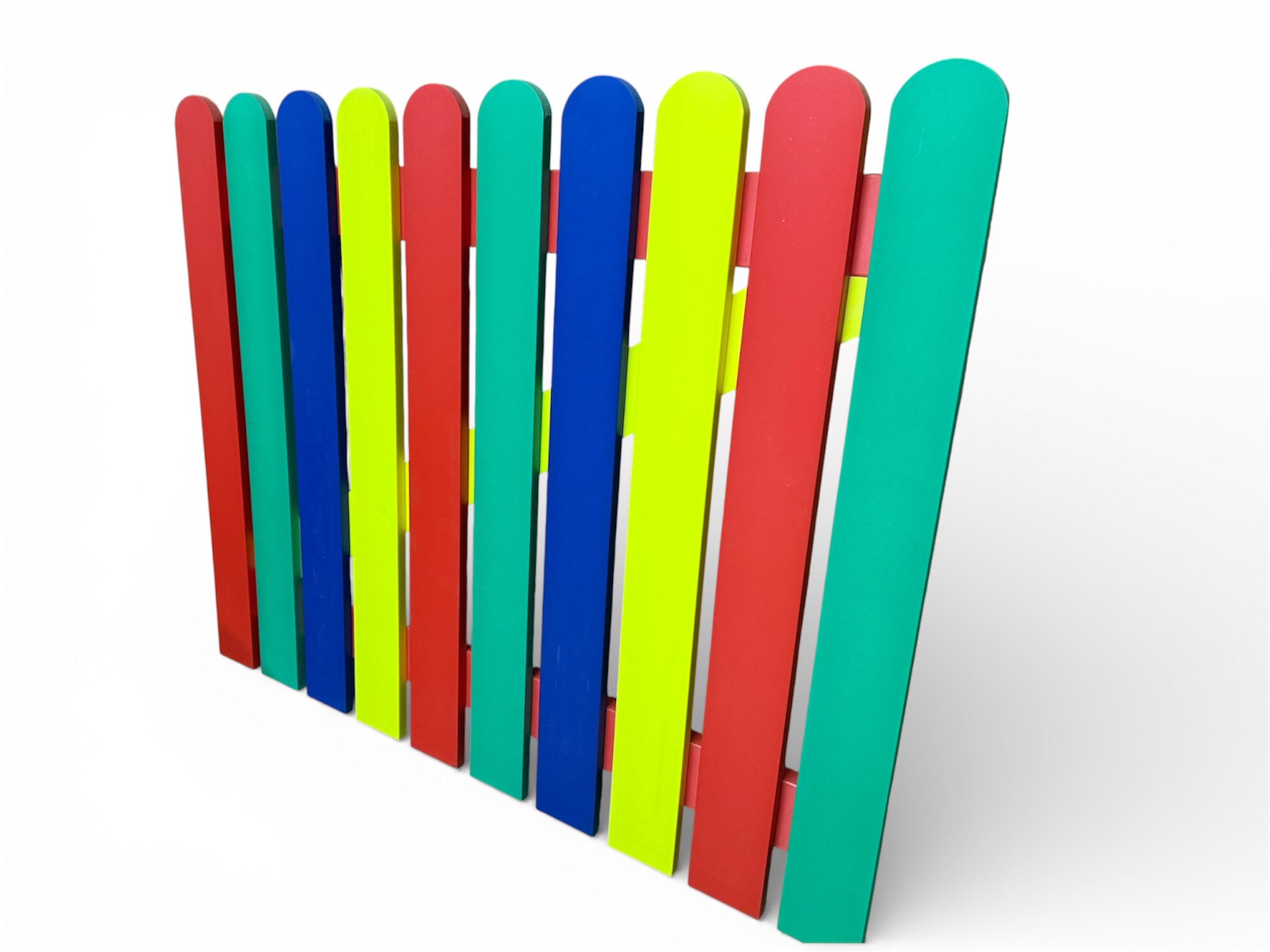 Multicoloured Recycled Plastic Picket Gate - Eco-Friendly Garden Gates