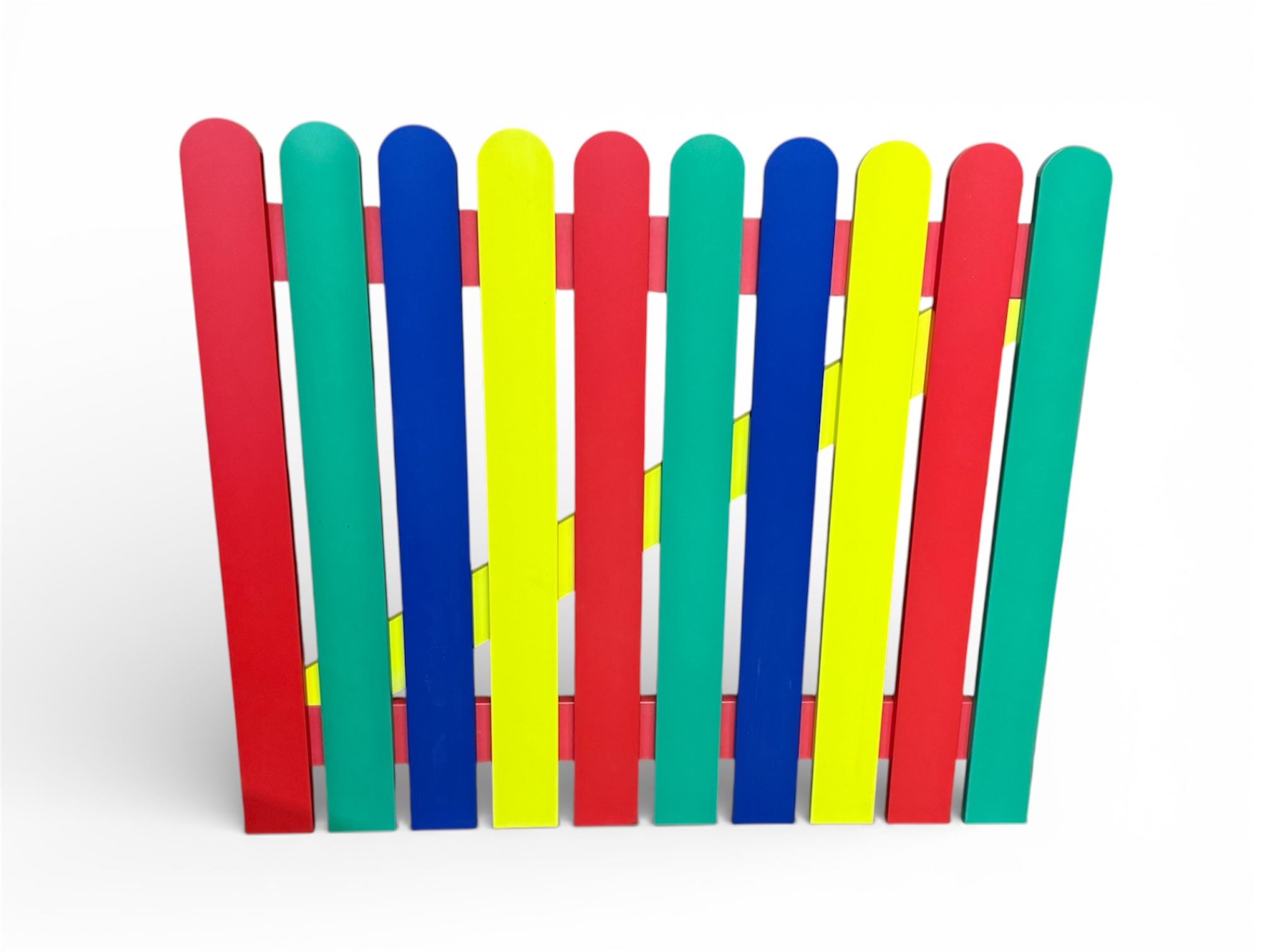 Multicoloured Recycled Plastic Picket Gate - Eco-Friendly Garden Gates